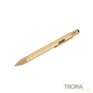 TROIKA Multitasking Ballpoint Pen "CONSTRUCTION" - Brass