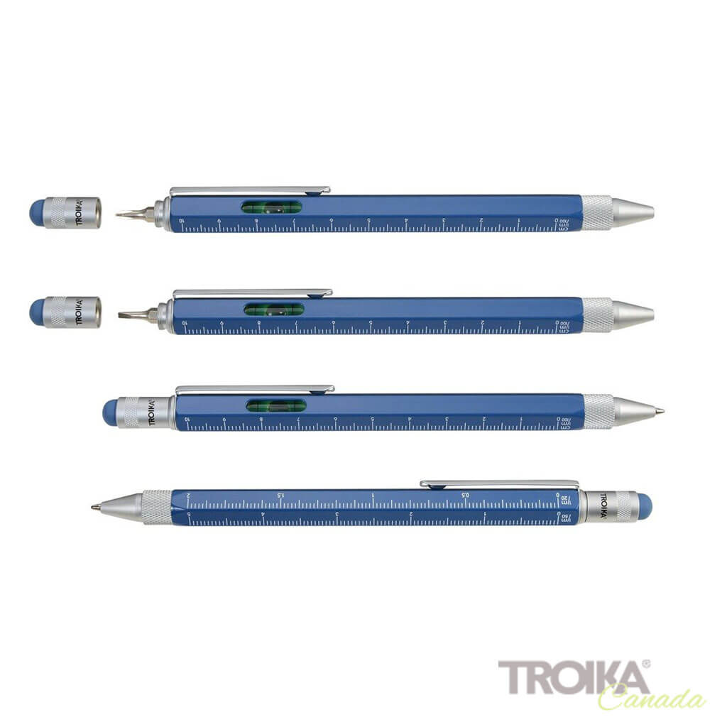 TROIKA Multitasking Ballpoint Pen "CONSTRUCTION" - Atlantic Blue