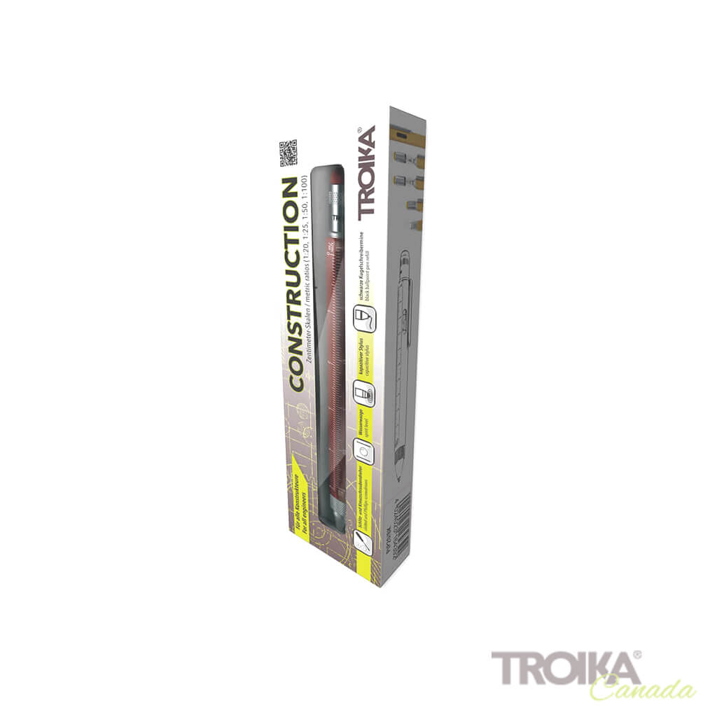 TROIKA MULTITASKING BALLPOINT PEN "CONSTRUCTION" - CORAL