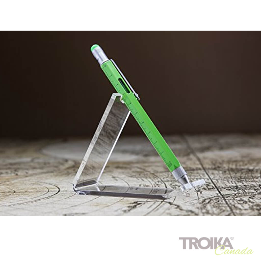 TROIKA MULTITASKING BALLPOINT PEN "CONSTRUCTION" - NEON GREEN