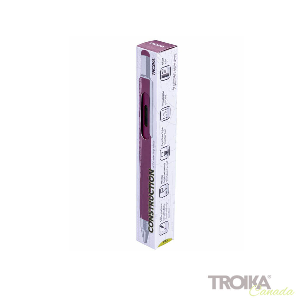 TROIKA Multitasking Ballpoint Pen "CONSTRUCTION" - Orchid Flower