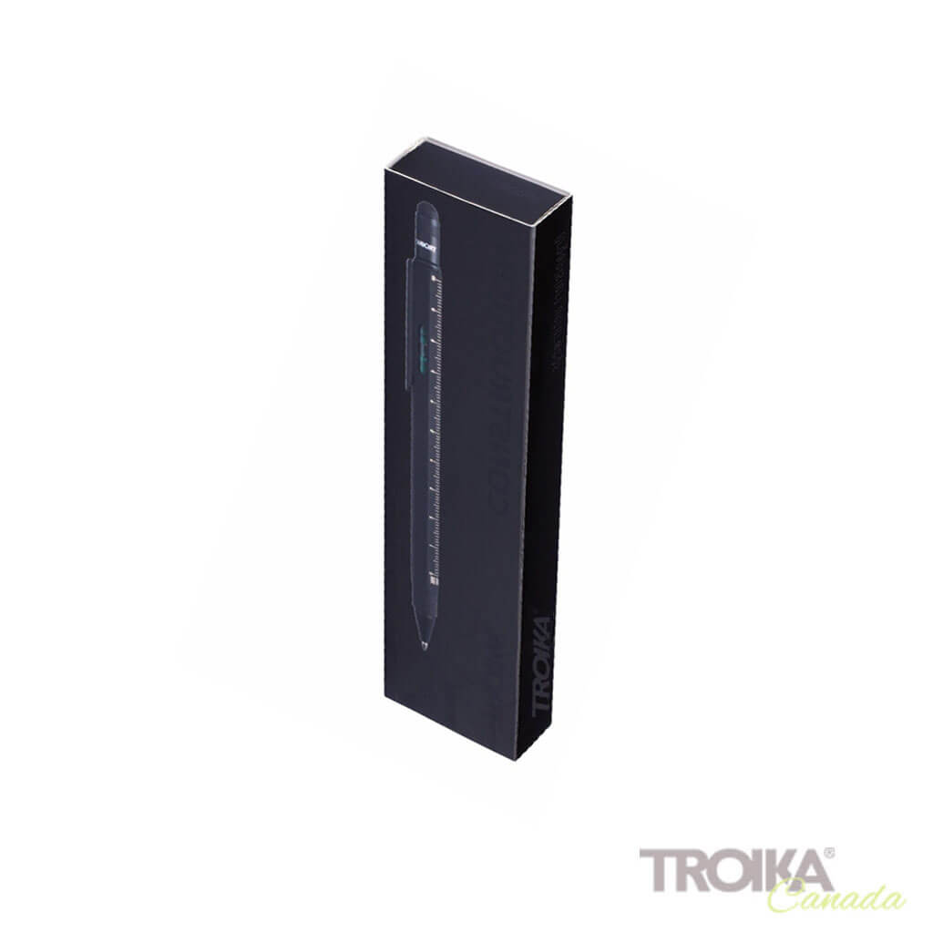 TROIKA Multitasking ballpoint pen "CONSTRUCTION" - superblack