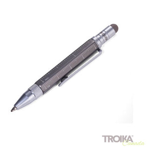 TROIKA Multitasking ballpoint pen "CONSTRUCTION LILIPUT" - small titanium