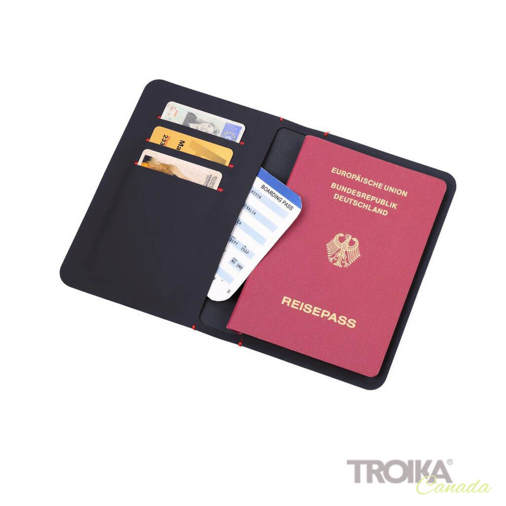 Troika Men's Blue Organiser Case for Travel Documents - Wallets