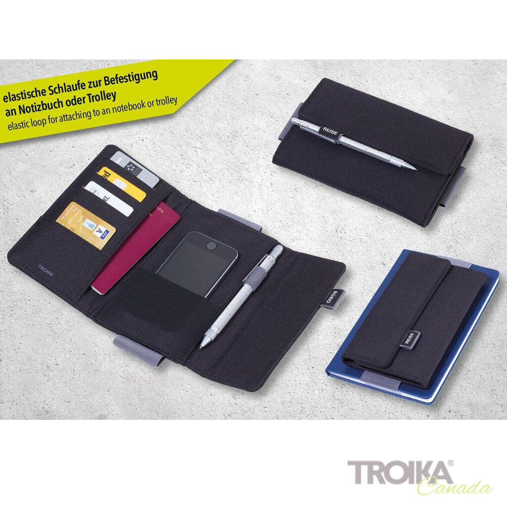 TROIKA Organizer Case "REISEBÜRO" black